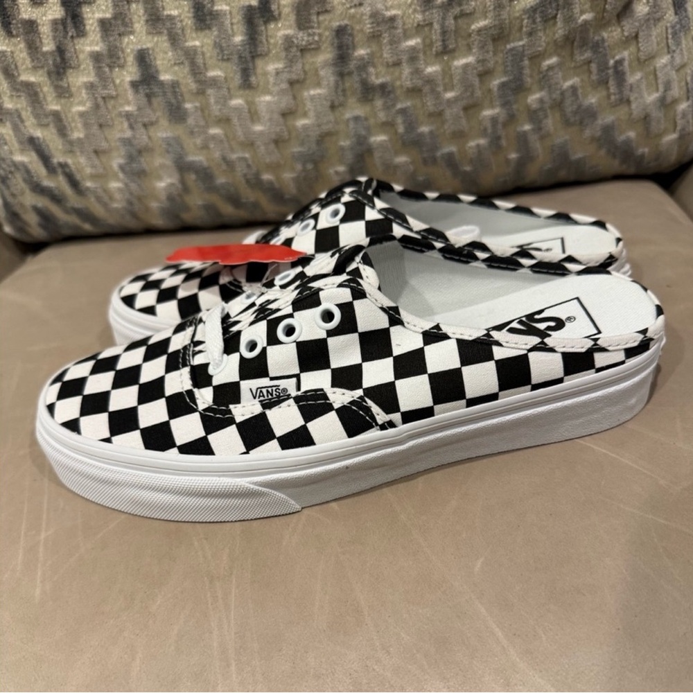 Vans checkered Mules 7.5